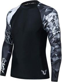img 4 attached to 🏊 HUGE SPORTS Wildling Series: Unbeatable UV Protection and Quick Dry Compression Rash Guard