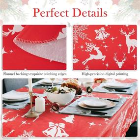 img 3 attached to 🎄 Ultimate Christmas Tablecloth: Waterproof, Oil-Proof, & Stain-Resistant