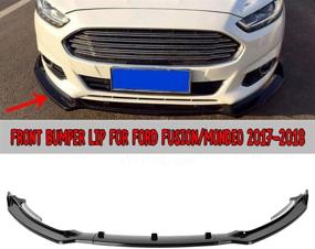 img 4 attached to 🚗 MotorFansClub 3шт. нижний сплиттер переднего бампера для Ford Fusion Mondeo 2017 2018, черный - обрезка защитного сплиттера Spoiler