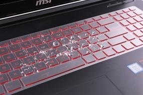 img 2 attached to 🎮 TPU Keyboard Cover for MSI Gaming Laptops GS76 GP76 GP65 GL65 GE65 GE75 GL75 GS75 GF75 WS75 WE75 GP75 GT76 GP76 GE76 GE73VR GS73 GT73 GT73VR GE63 GL63 Raider, Creator 17M Series