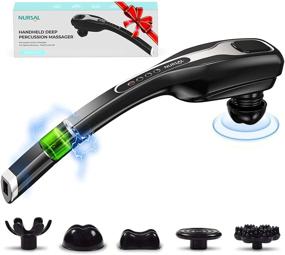 img 4 attached to 🌟 NURSAL Rechargeable Back Massager: Ultimate Pain Relief for Back, Neck, Shoulders, Legs and Feet