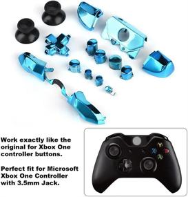 img 3 attached to ❎ Xbox One Full Button Set - Thumbsticks, ABXY Buttons, D-pad, Triggers - Replacement Parts for Microsoft Xbox One Controller with 3.5mm Jack (Blue)