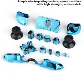 img 1 attached to ❎ Xbox One Full Button Set - Thumbsticks, ABXY Buttons, D-pad, Triggers - Replacement Parts for Microsoft Xbox One Controller with 3.5mm Jack (Blue)