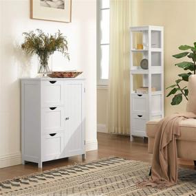 img 2 attached to VASAGLE Bathroom Storage Adjustable UBBC49WT Furniture and Accent Furniture