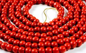 img 2 attached to CraftMore 10-Foot Red Bead Christmas Garland for Festive Decor