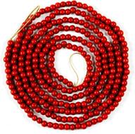 craftmore 10-foot red bead christmas garland for festive decor logo
