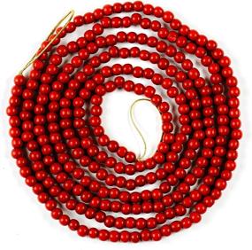 img 4 attached to CraftMore 10-Foot Red Bead Christmas Garland for Festive Decor