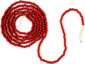 img 3 attached to CraftMore 10-Foot Red Bead Christmas Garland for Festive Decor
