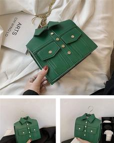 img 3 attached to Сумочка Хайди Vintage Radio Clutch - кожаная сумка с верхней ручкой - сумка через плечо