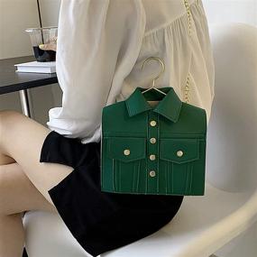img 2 attached to Сумочка Хайди Vintage Radio Clutch - кожаная сумка с верхней ручкой - сумка через плечо