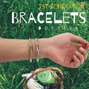 img 1 attached to 💎 Браслет с пряжкой Доррисс Buckle Bangle Cable - модные украшения для женщин, лучших подруг и сестер.