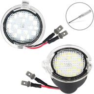 🔆 mbuydiy led боковое зеркало подиумные огни лампа - улучшенная видимость для f150 2003-2020 экспедиции, 11-19 эксплорер, 07-20 эдж, флекс, таурус x - 6000k белый (набор из 2) логотип