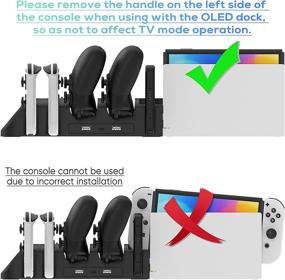 img 3 attached to 🕹️ FastSnail Charging Dock for Nintendo Switch Pro Controllers, Joy Cons & OLED Model Joycon - Multifunction Charger Stand with 2 USB 2.0 Plug and 2.0 Ports