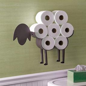 img 1 attached to 🐑 Sheep Toilet Paper Roll Holder - Wall Mount or Free Standing Metal Bathroom Tissue Storage, 8 Rolls - Perfect Gift for Women, Men, and Kids