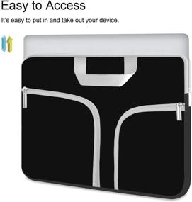 img 2 attached to 📱 HESTECH Tablet Sleeve Case: Protective Cover for Chromebook Duet, iPad, Samsung Galaxy Tab, and More - [Black]