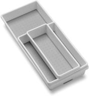 📦 white 3-tray bin pack by madesmart - classic collection for multi-purpose storage with soft-grip lining, non-slip rubber feet, and durability - bpa-free logo