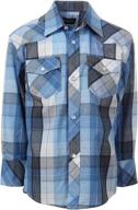👕 stylish gioberti plaid sleeve pearl snaps boys' clothing – trendy and comfortable attire for young boys logo