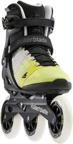 img 3 attached to 🏅 Ощути пиковую производительность в роликовых коньках Rollerblade Macroblade 110 3WD для взрослых: серые и желтые спортивные коньки.