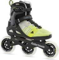 🏅 ощути пиковую производительность в роликовых коньках rollerblade macroblade 110 3wd для взрослых: серые и желтые спортивные коньки. логотип