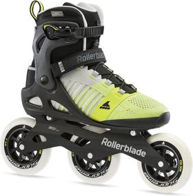 img 4 attached to 🏅 Ощути пиковую производительность в роликовых коньках Rollerblade Macroblade 110 3WD для взрослых: серые и желтые спортивные коньки.