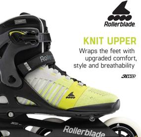 img 1 attached to 🏅 Ощути пиковую производительность в роликовых коньках Rollerblade Macroblade 110 3WD для взрослых: серые и желтые спортивные коньки.