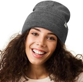 img 2 attached to 🧣 YANIBEST Womens Silk-Lined Knit Beanie Hat - Soft Slouchy Winter Hat for Women and Men - Acrylic, Warm, Cuffed