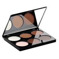 🎨 professional contour palette: 6 color face contour powder concealer highlighting palette for base foundation, corrector, and sleek pigment makeup - perfect for beauty enhancements logo