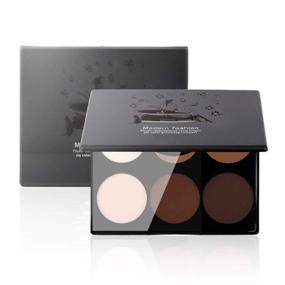 img 2 attached to 🎨 Professional Contour Palette: 6 Color Face Contour Powder Concealer Highlighting Palette for Base Foundation, Corrector, and Sleek Pigment Makeup - Perfect for Beauty Enhancements