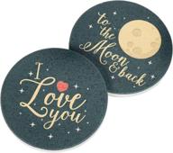 💫 stunning love stars black ceramic coaster: elegant, functional, and chic! logo