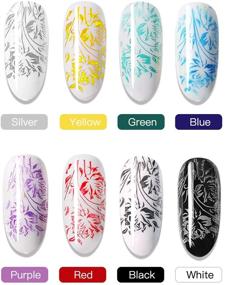 img 2 attached to 💅 Herasa Nail Stamping Gel Polish Set - 8 Colors UV LED Nail Polish Gel for Nail Art Stamping Plate, DIY, 8ML Each Color, Christmas Gifts & Decorations