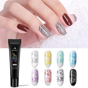 img 1 attached to 💅 Herasa Nail Stamping Gel Polish Set - 8 Colors UV LED Nail Polish Gel for Nail Art Stamping Plate, DIY, 8ML Each Color, Christmas Gifts & Decorations