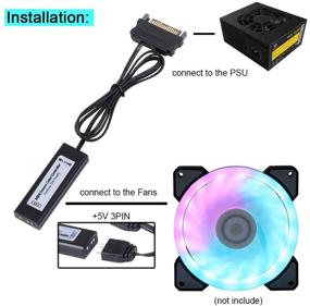 img 3 attached to 🌈 Улучшите свою настройку ПК с DS Mini ARGB RF Controller Kit: вентиляторы радуги, светодиодная лента, пульт с 14 кнопками