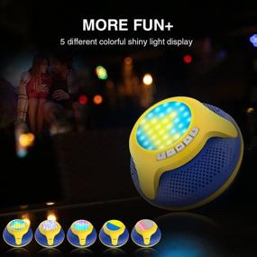 img 1 attached to 🔊 IPX7 Waterproof Bluetooth Speaker for Pool Floating, Portable Wireless Shower Speakers with Deep Bass and Colorful LED Light - Ideal for Outdoor Swimming Pool, Hot Tub, Home Party (Yellow)