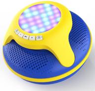 🔊 ipx7 waterproof bluetooth speaker for pool floating, portable wireless shower speakers with deep bass and colorful led light - ideal for outdoor swimming pool, hot tub, home party (yellow) logo