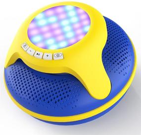 img 4 attached to 🔊 IPX7 Waterproof Bluetooth Speaker for Pool Floating, Portable Wireless Shower Speakers with Deep Bass and Colorful LED Light - Ideal for Outdoor Swimming Pool, Hot Tub, Home Party (Yellow)