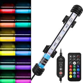 img 4 attached to 🐠 Enhance Your Aquarium with the Global Star Fish Tank Light: Full Spectrum RGB, Waterproof, Remote Control, Timer Modes, Memory Submersible Light - 7 inch