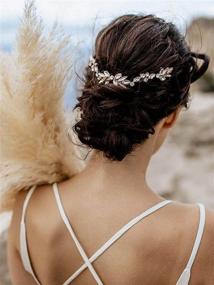 img 3 attached to 💍 Silver Crystal Hair Combs - Unicra Wedding Bridal Headpieces & Hair Accessories for Brides