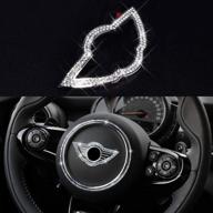 mini cooper bling steering wheel decorative diamond sticker kit - diy bling emblem accessory for car steering wheel logo