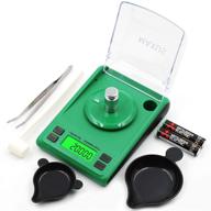 📈 maxus dante high-precision digital milligram scale 50g x 0.001g with calibration weight, scoop, powder pan, and tweezers, in green logo