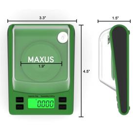 img 3 attached to 📈 MAXUS Dante High-precision Digital Milligram Scale 50g x 0.001g with Calibration Weight, Scoop, Powder Pan, and Tweezers, in Green