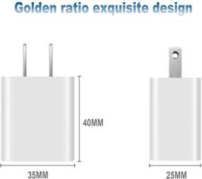 img 2 attached to 🔌 2-Pack USB Wall Charger Block - Dual Port Cube Plug Power Charging Adapter Brick for Apple iPhone 11/XS Max/XR/X/8/8 Plus/7/6S/6S Plus/6/SE/5S/5C/iPad Mini/Air, Samsung Galaxy, Kindle Fire, LG