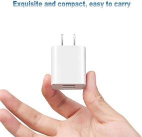 img 1 attached to 🔌 2-Pack USB Wall Charger Block - Dual Port Cube Plug Power Charging Adapter Brick for Apple iPhone 11/XS Max/XR/X/8/8 Plus/7/6S/6S Plus/6/SE/5S/5C/iPad Mini/Air, Samsung Galaxy, Kindle Fire, LG