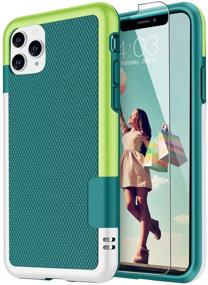 img 4 attached to 📱 Premium Green iPhone 11 Pro Max Case with Screen Protector - Full Body Protection for Girls | Shock-Absorbing & Scratch-Resistant Luxury Phone Cover