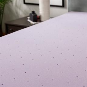 img 2 attached to 🌸 LUCID Twin Size 3-Inch Lavender Infused Memory Foam Mattress Topper with Ventilated Design