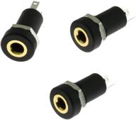 🔌 longdex 3.5mm stereo panel mount jack - premium female socket connector 3pcs logo