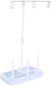 img 4 attached to 🧵 Embroidery Thread Spool Holder Stand - Sewing Machine Accessory - Light Blue - Perfect for Embroidery, Quilting, Sewing Threads