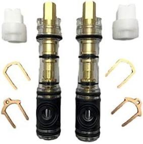 img 1 attached to 🚿 Pro Parts Plus 1225-2-PPP Dual-Seal Cartridge Replacement Kit (2 Pack): Single Handle Faucets/Showers, Lead Free, Brass Internal Shaft, Easy Installation
