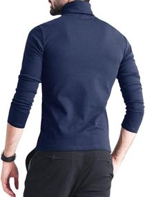 img 2 attached to Gafeng Men's Slim Fit Turtleneck Thermal Base Layer Tee - Solid Lightweight Winter Warm Underwear Top