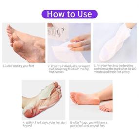 img 2 attached to YOUPINWEI Exfoliating Foot Peel Mask: Remove Calluses and Dead Skin, Achieve Silky Smooth Baby Soft Feet in 7 Days! (2 Pairs/Box)