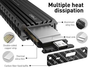 img 1 attached to 💪 Встроенное защищенное устройство inéo M.2 NVMe PCIe SSD USB 3.2 Gen 2 Type-C со встроенным переключателем защиты от записи [C2597-NVME]